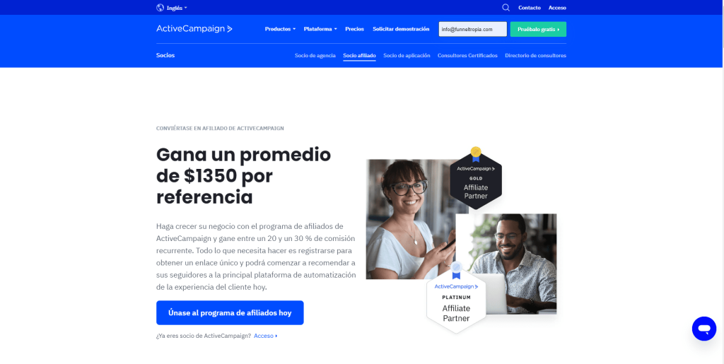 ActiveCampaign programa de afiliados