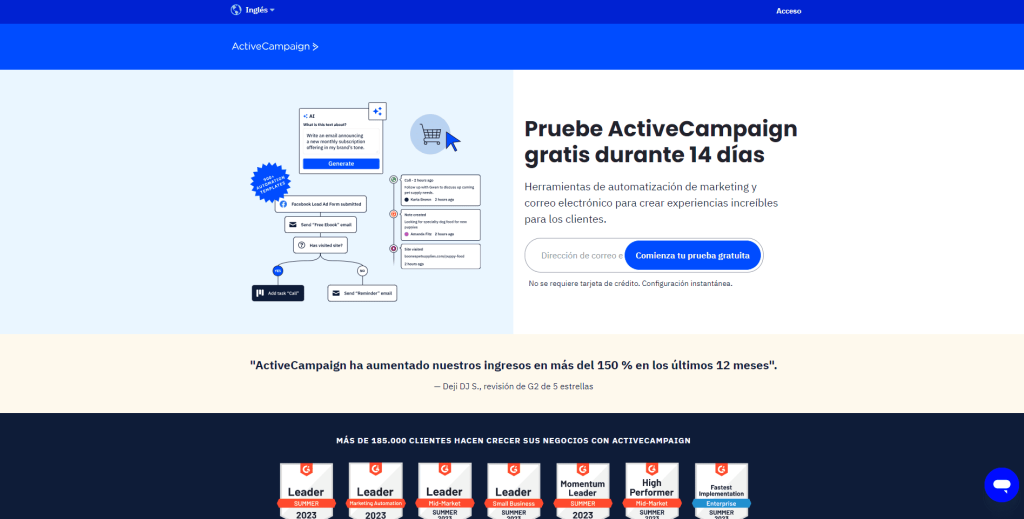 ActiveCampaign Trial gratuito